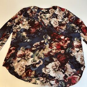 Roz & Ali Multicolor Floral Blouse